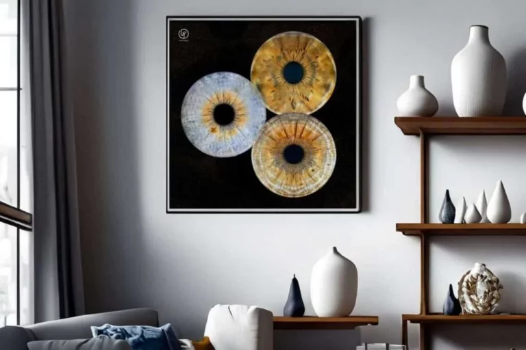 Composizione iride come quadro da parete