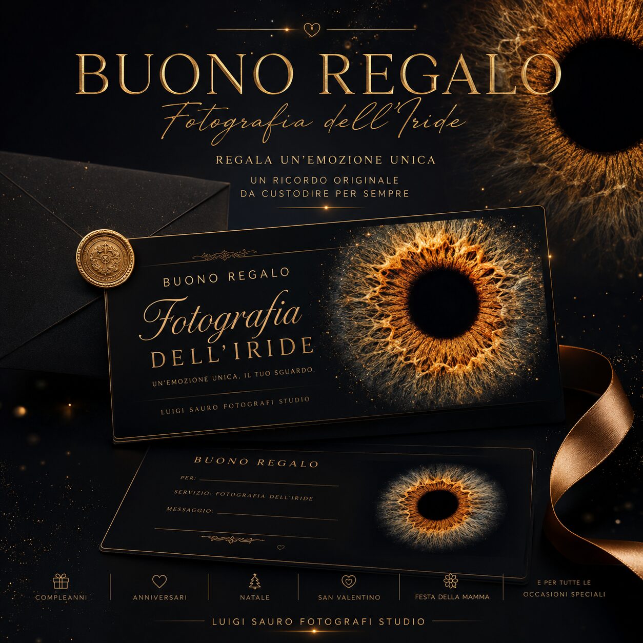 Coupon regalo fotografia dell'iride