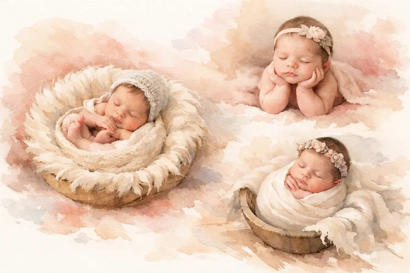 Migliori pose per foto newborn in studio